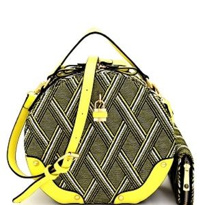 Fashion Padlock Satchel with a matching wallet